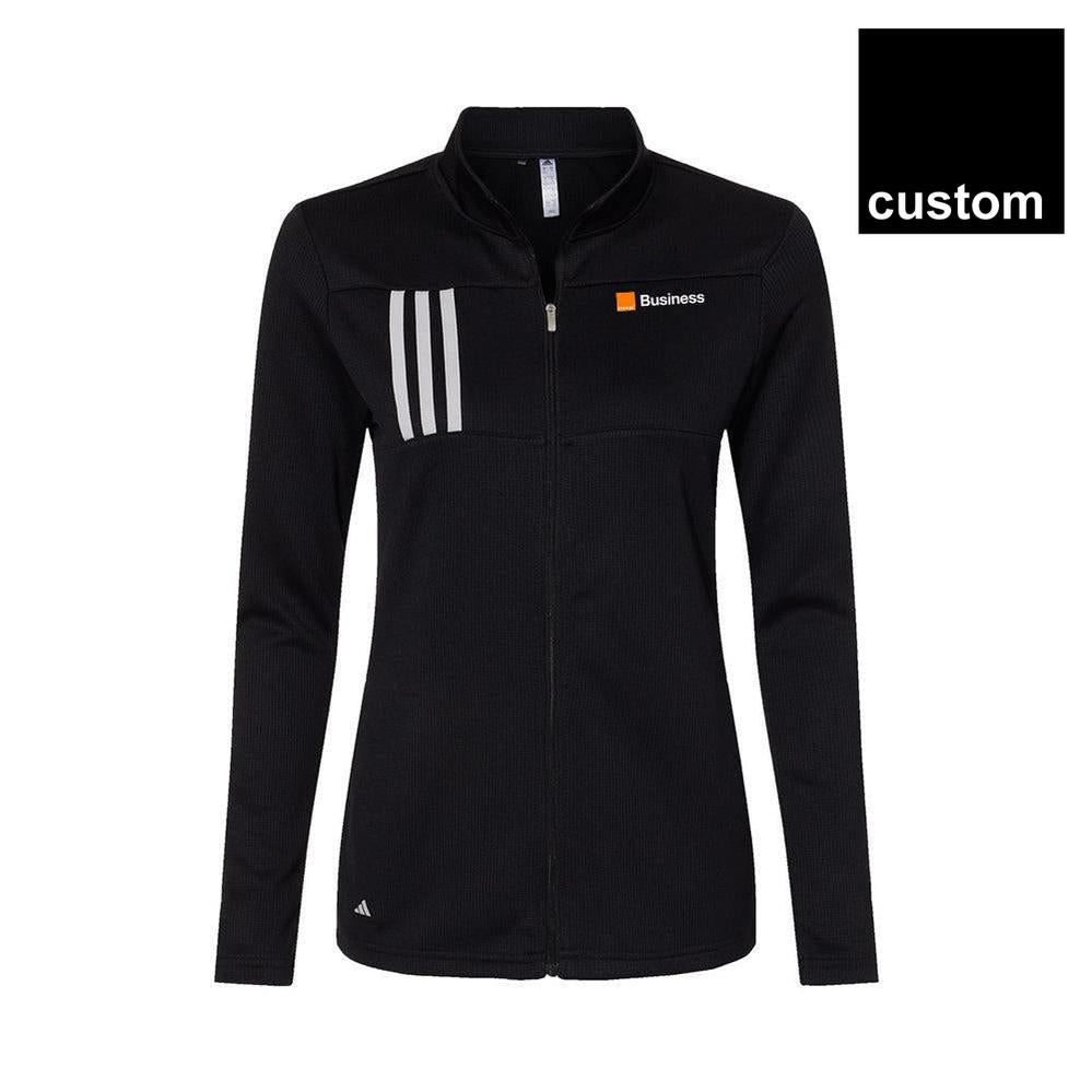 Orange Women's 3 Stripes Double Knit Quarter-Zip Pullover