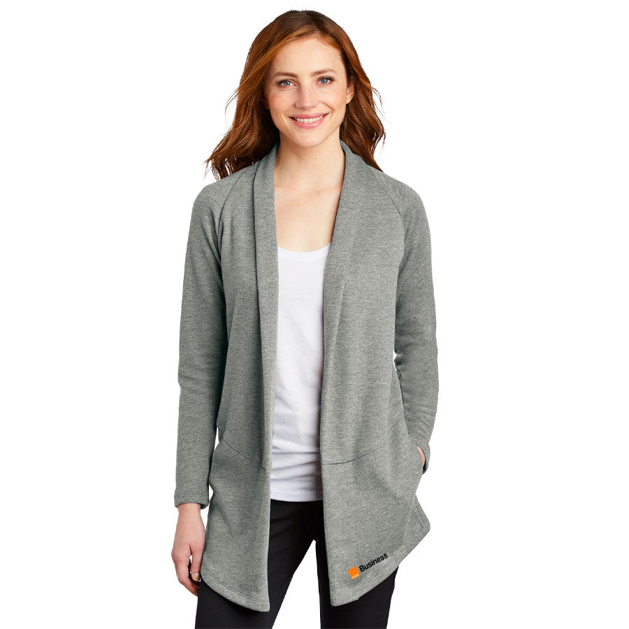 Orange Ladies Interlock Cardigan