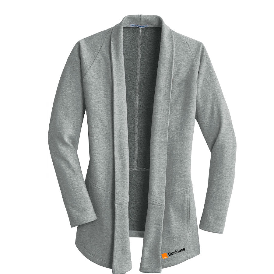 Orange Ladies Interlock Cardigan