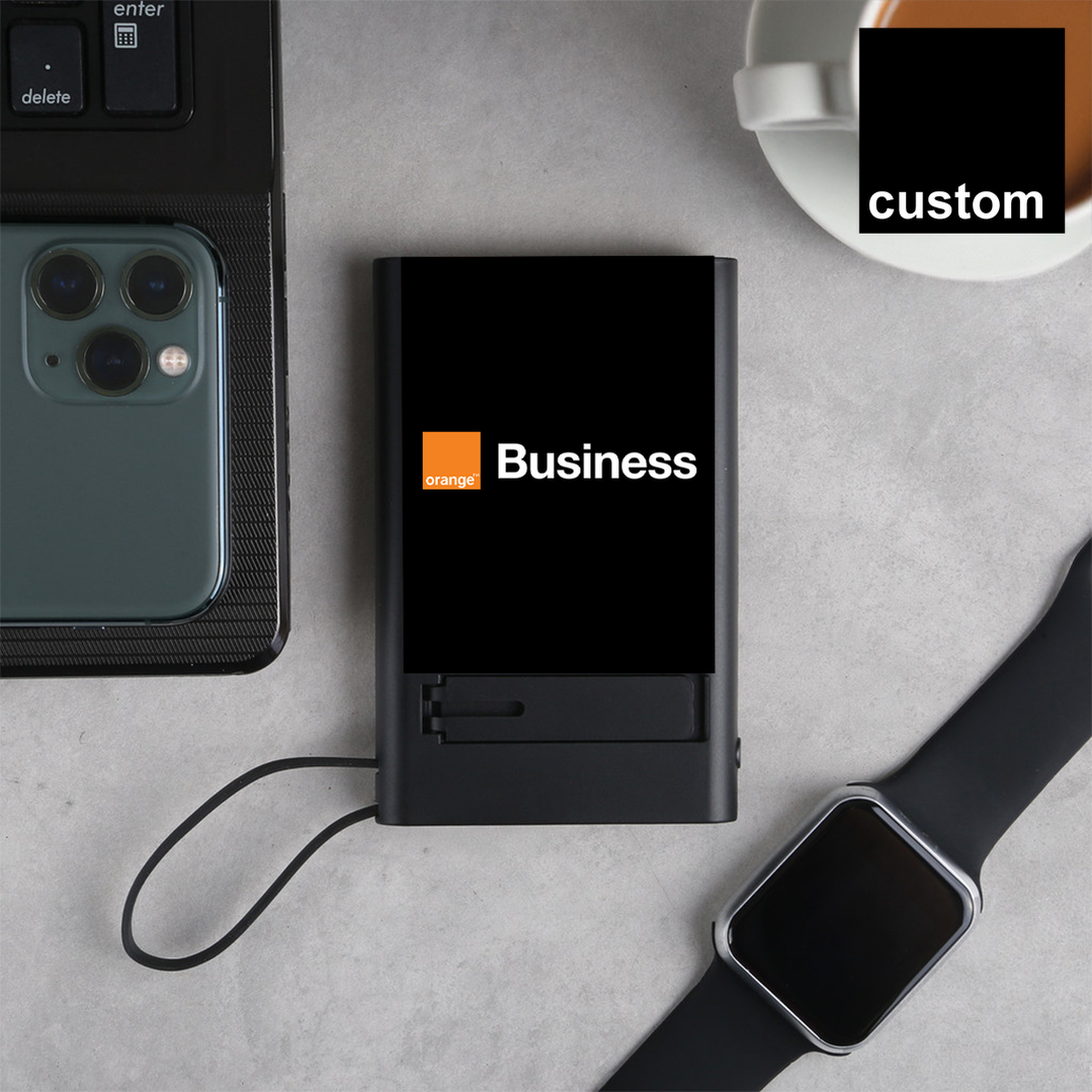 Orange Power Lynx Wireless Charging Power Bank