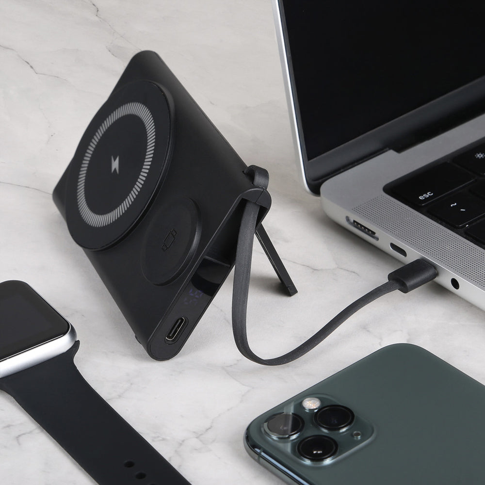 Orange Power Lynx Wireless Charging Power Bank