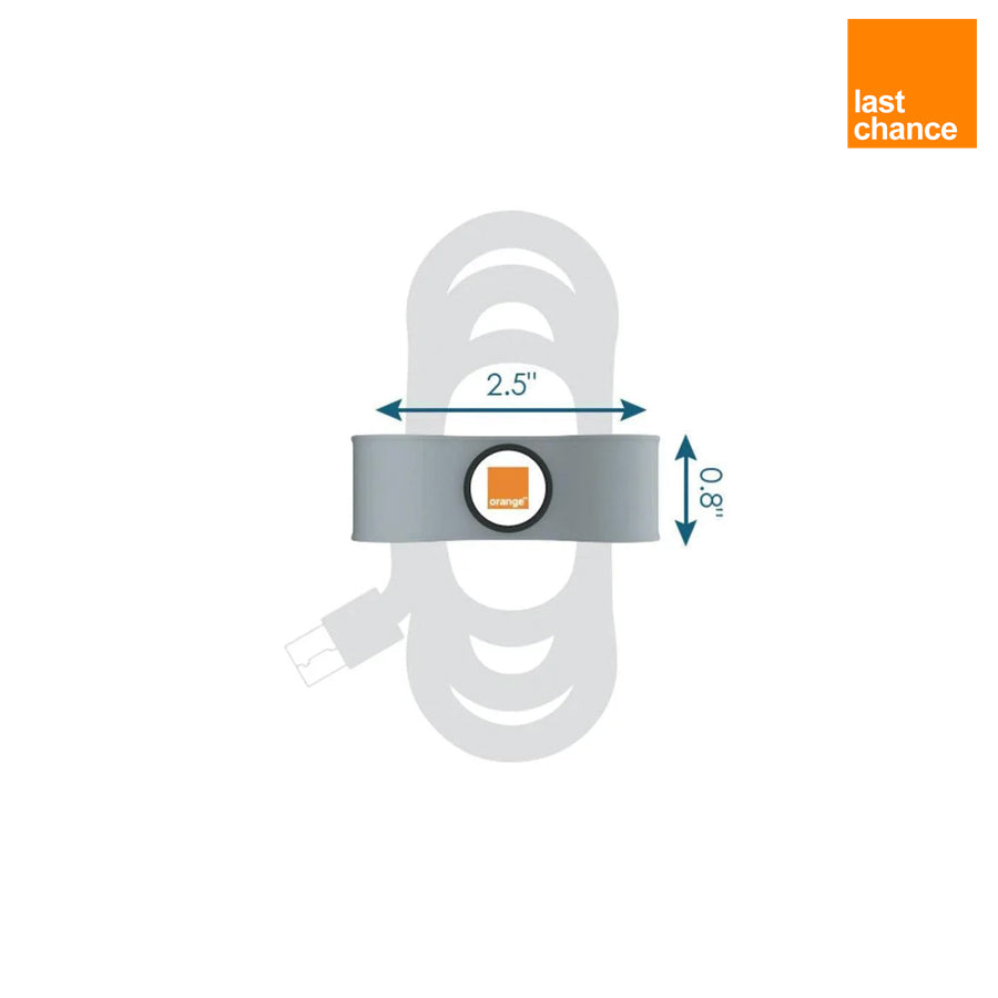 Toddy Tie Cord Organizer - Gray with Orange logo