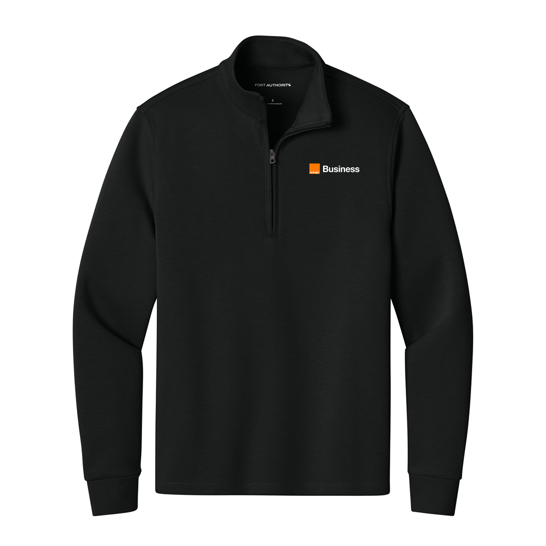 Orange Wearever Signature Double Pique 1/4-Zip