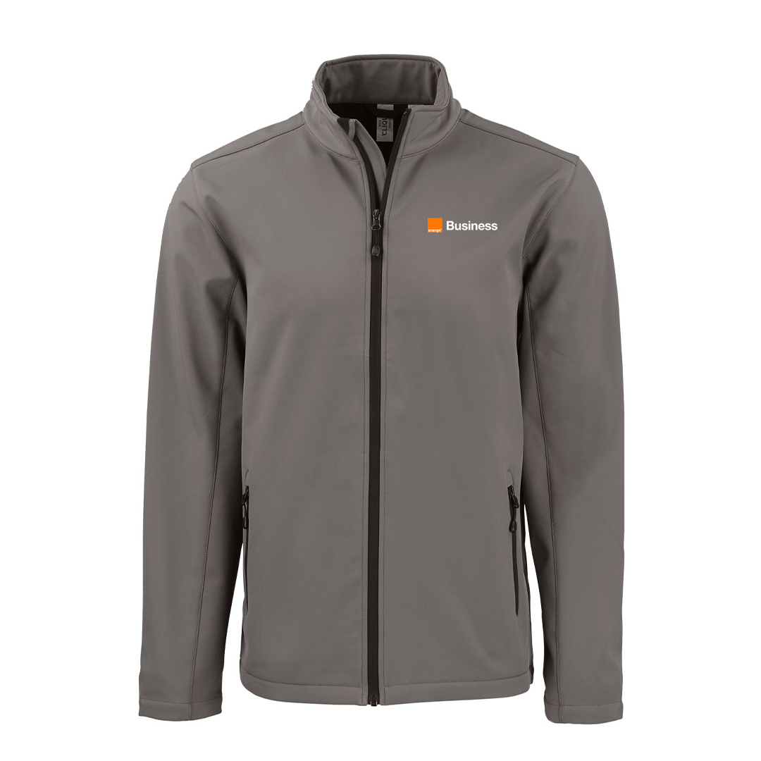 Orange Clique Tempo Stretch Full Zip Mens Softshell Jacket