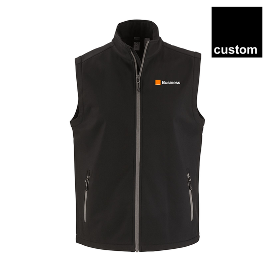 Orange Clique Tempo Stretch Full Zip Mens Softshell Vest