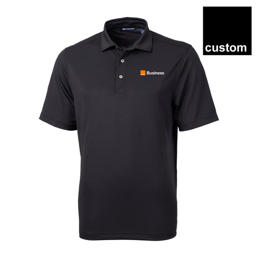 Orange Cutter & Buck Virtue Eco Pique Recycled Mens Polo
