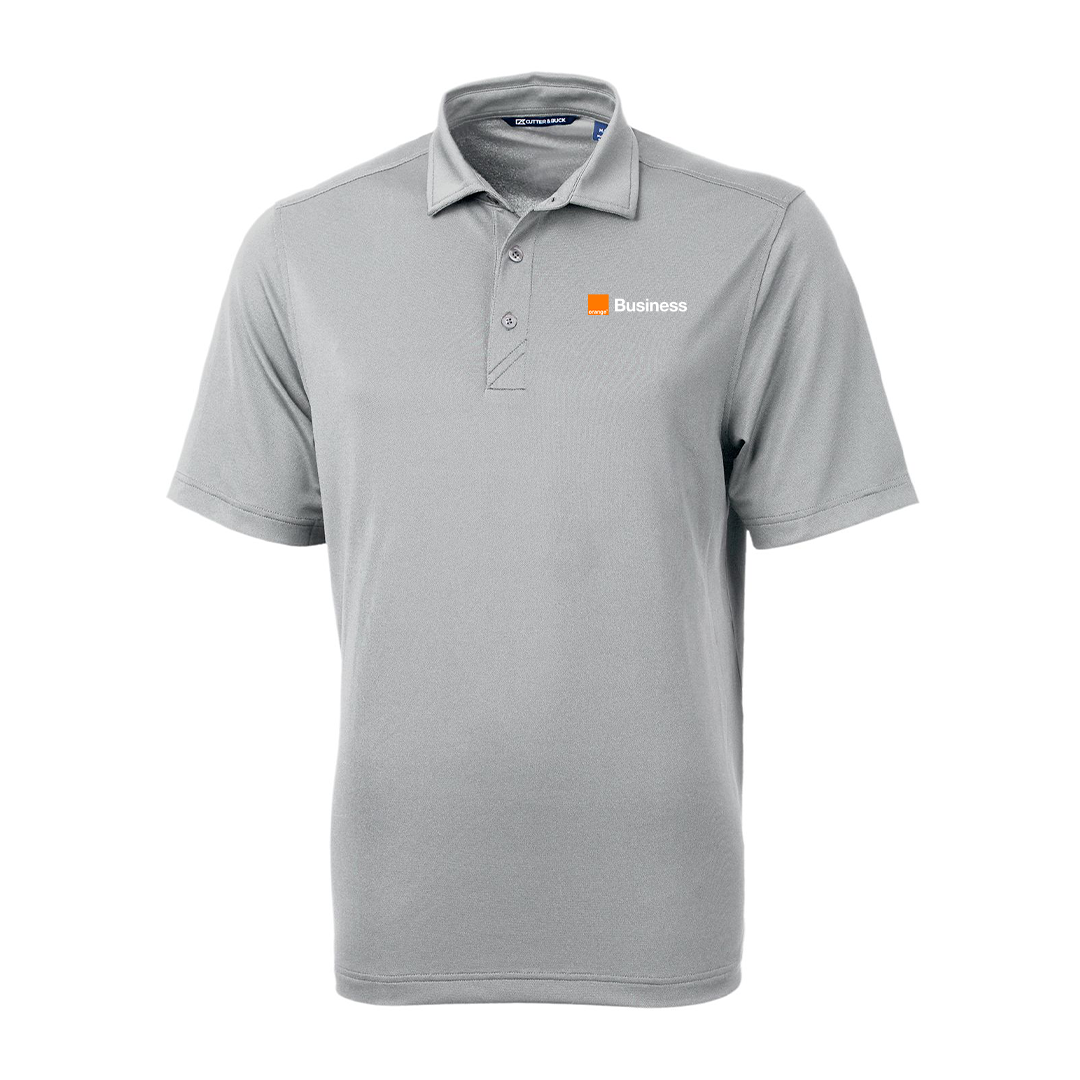 Orange Cutter & Buck Virtue Eco Pique Recycled Mens Polo