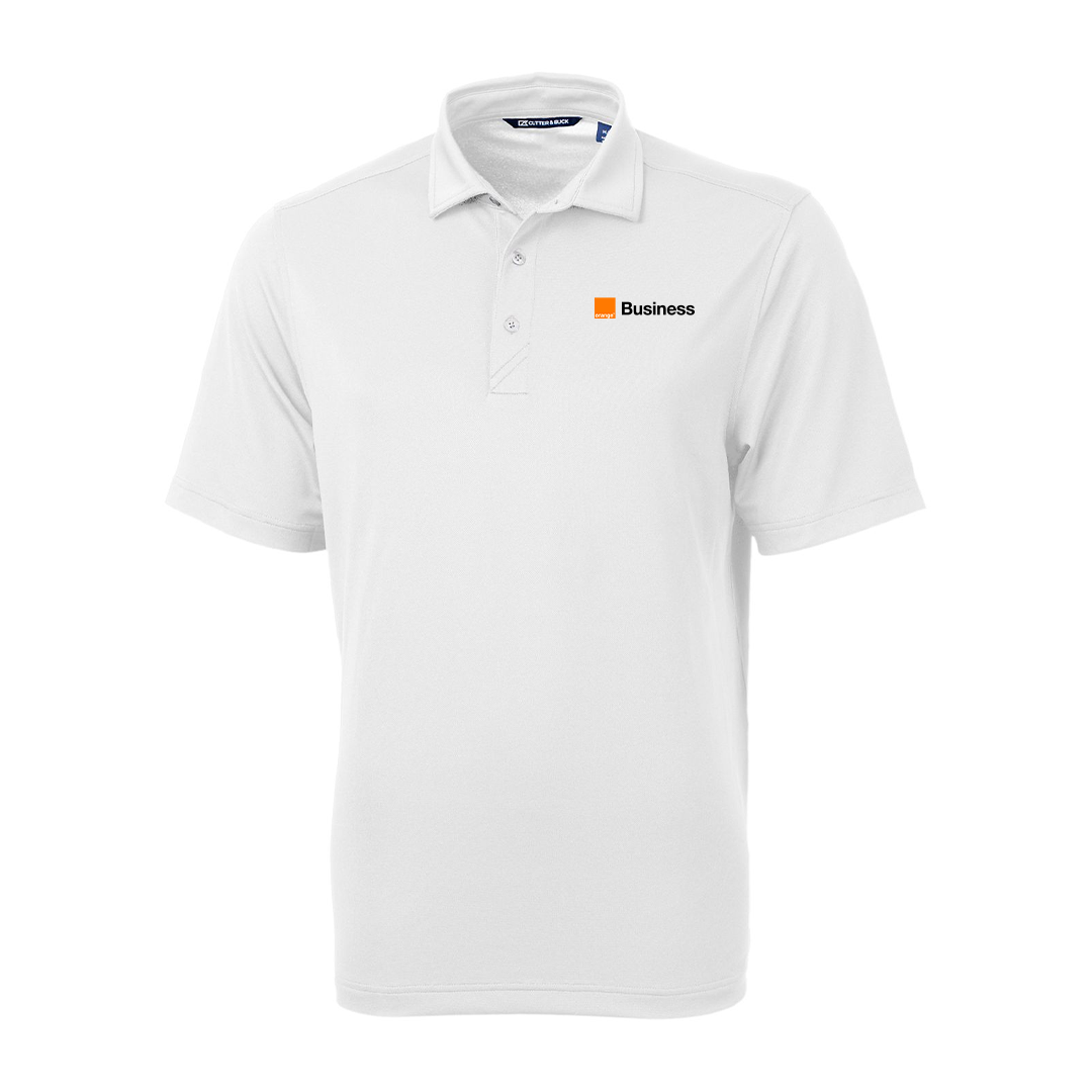 Orange Cutter & Buck Virtue Eco Pique Recycled Mens Polo