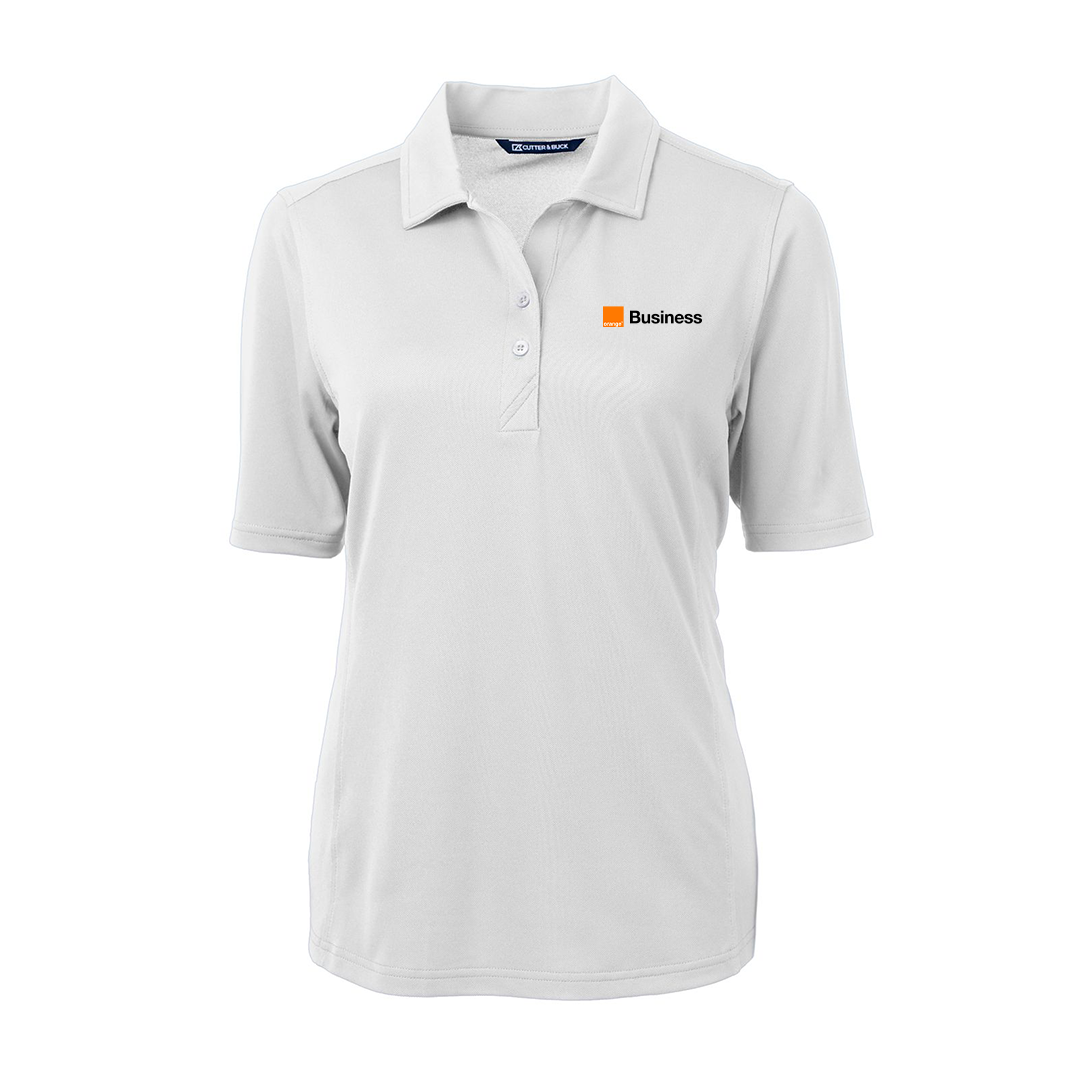 Orange Cutter & Buck Virtue Eco Pique Recycled Womens Polo