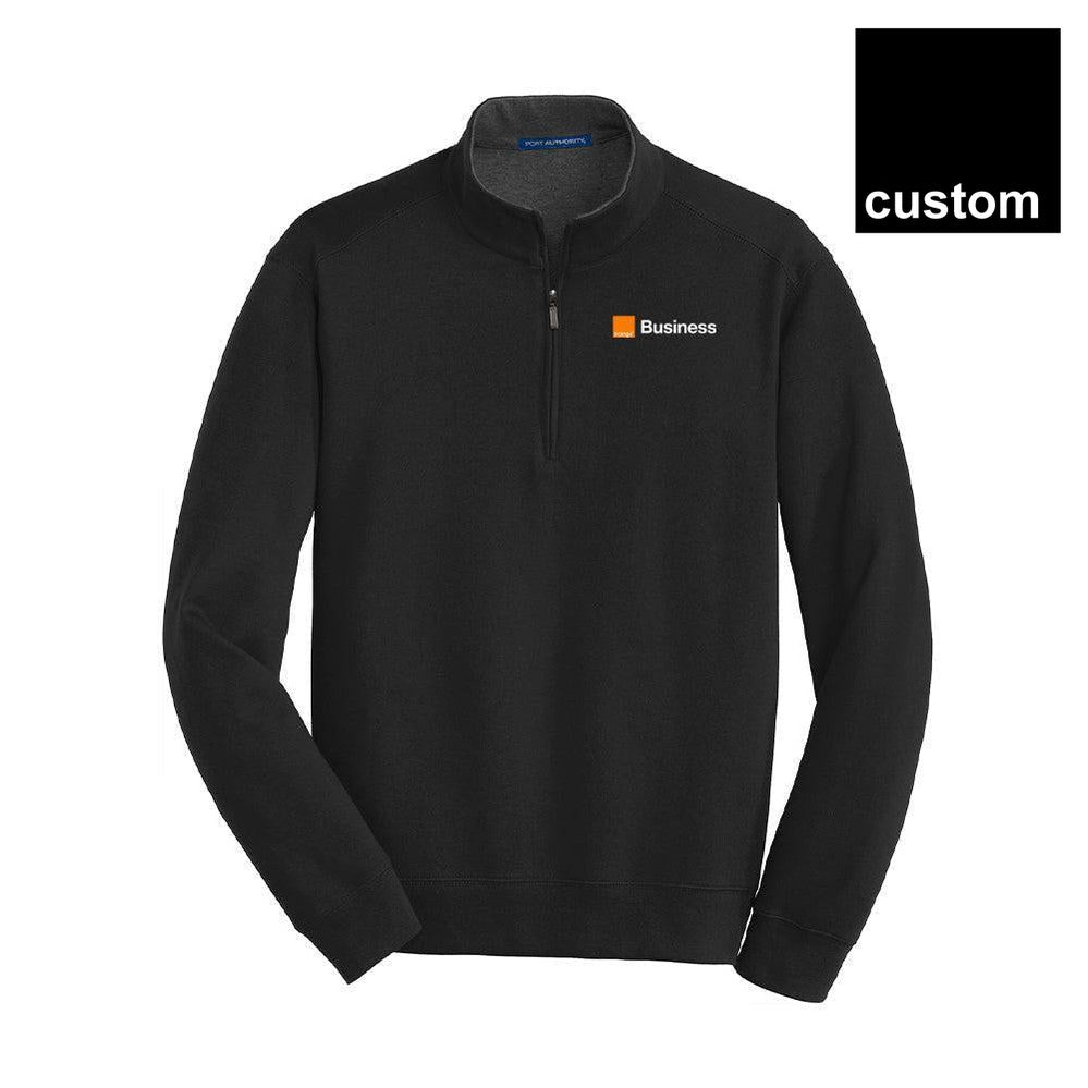 Orange Interlock 1/4-Zip.