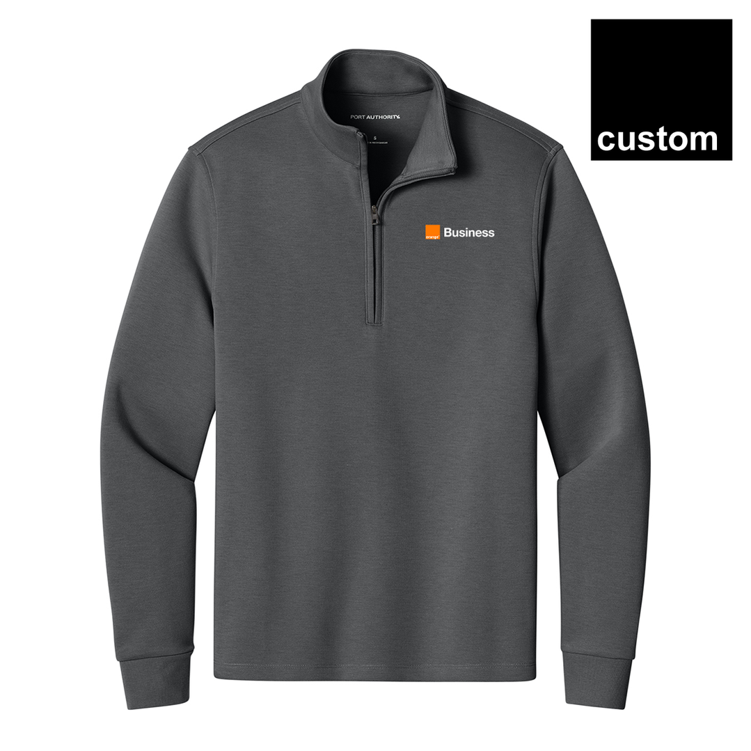 Orange Wearever Signature Double Pique 1/4-Zip