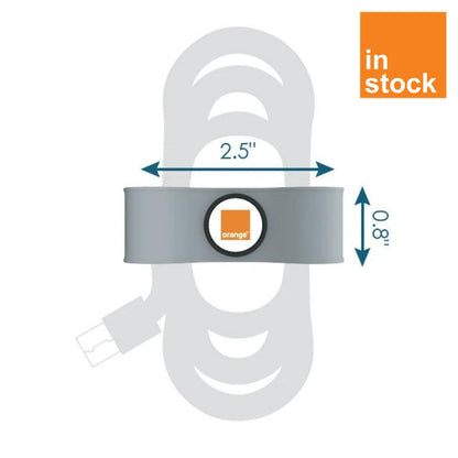 Toddy Tie Cord Organizer - Gray with Orange logo